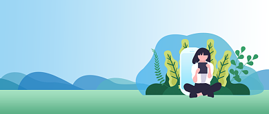 时尚未来科技风景插画微信公众号素材图片背景