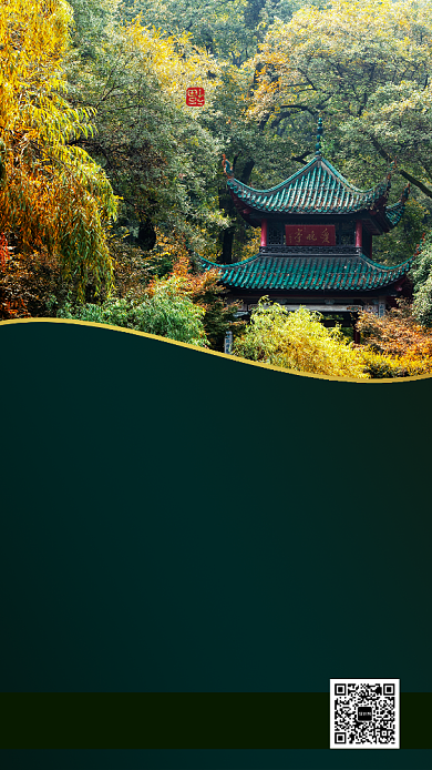 简洁大气旅游景点手机海报背景