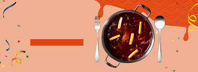 麻辣火锅吃货banner背景