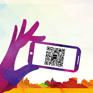 关注微信二维码背景