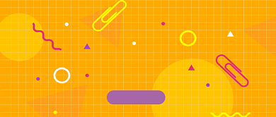 暑期培训班招生卡通黄色形状公众号首图背景