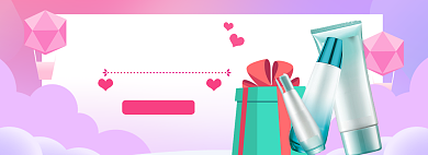 天猫情人节海报banner背景