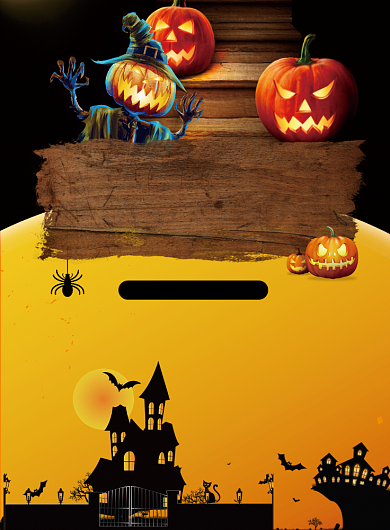 疯狂万圣节大促销印刷海报背景