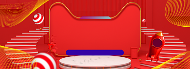 立体天猫双十二大促banner背景