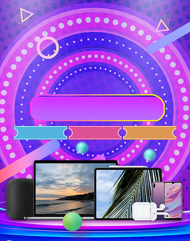 炫彩淘抢购小家电促销电商海报背景