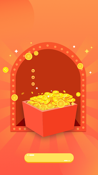 创意卡通玩游戏得金币活动海报背景