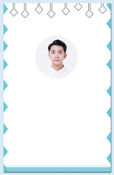 创意时尚蓝色工作证背景