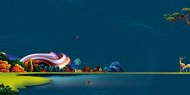 东方院境房地产展板背景