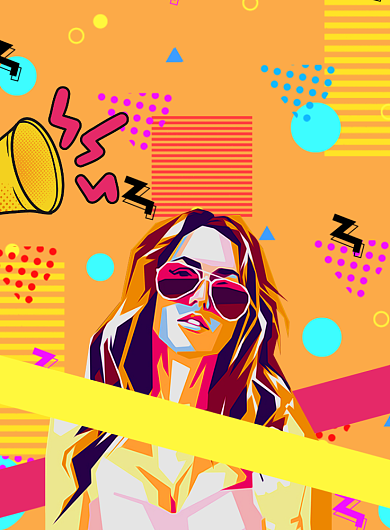 秋季上新波普风印刷海报背景