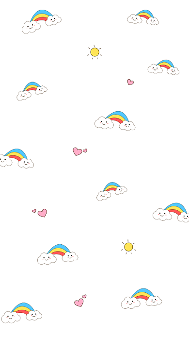 可爱云朵插画平铺手机壁纸背景