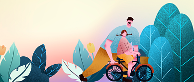 小时候那些事儿扁平风宣传图微信公众号素材图片背景