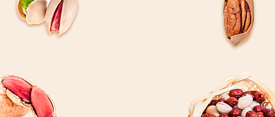 文艺清新简约零食坚果促销公众号首图背景