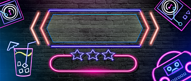 双11狂欢季霓虹灯手绘手机首图背景