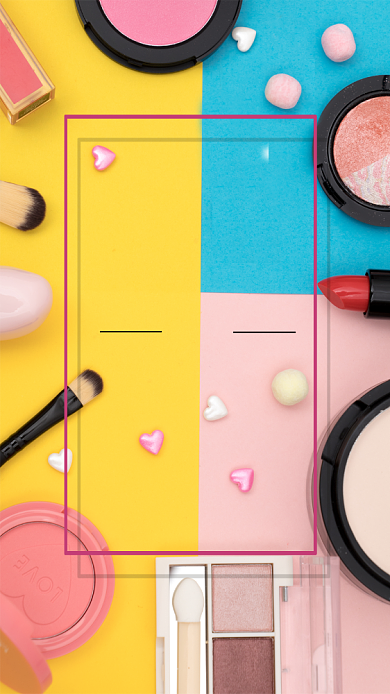 美妆大战美妆手机海报背景
