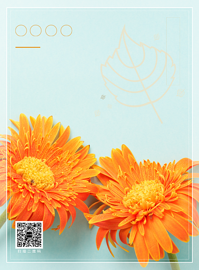 清新淡雅文艺秋季节气海报背景