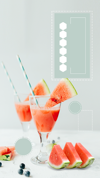 简约实物饮料果汁手机海报背景