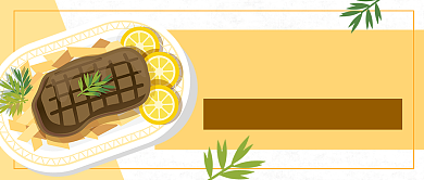 美食牛肉店铺促销减价公众号首图背景