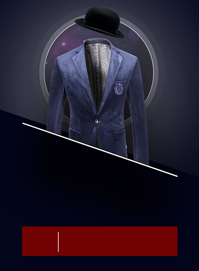 深蓝色时尚风服装男装西服秋季上新印刷海报背景