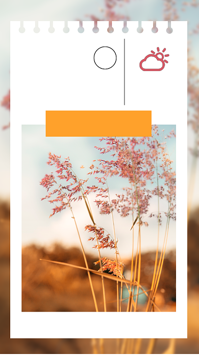文艺小清新十一月日签手机海报模板背景