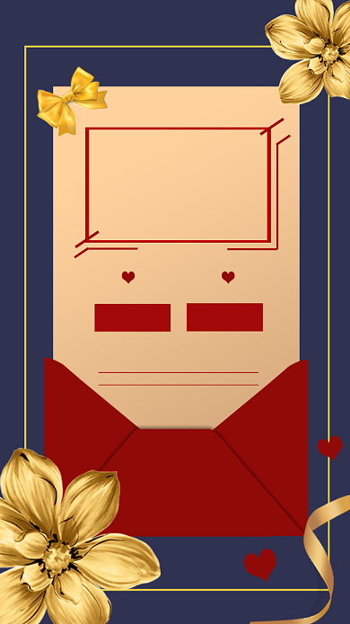 蓝色浪漫简约婚礼结婚邀请函海报背景