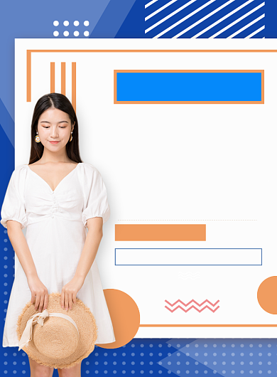 孟菲斯风服装清仓上新推广促销海报背景