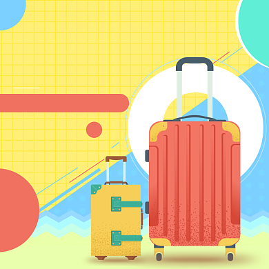 秋季新品行李箱包淘宝主图直通车模板背景