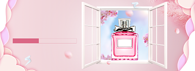 天猫美妆女士香水优惠活动淘宝banner背景