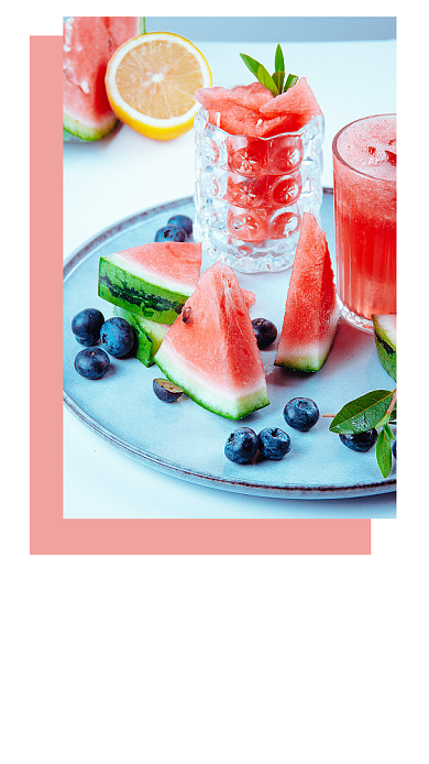 夏日清新清凉日签海报背景