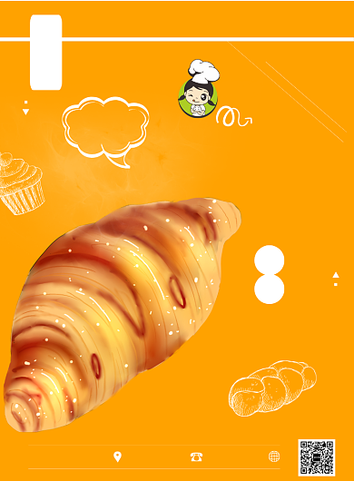 今日新品烘培店印刷海报背景