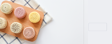 美味甜食简约白色优惠券背景