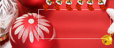 红色喜庆圣诞狂欢抢购首图背景