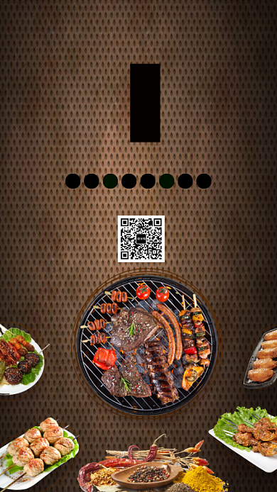创意时尚美食烧烤海报背景