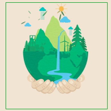 世界地球日手绘简约公众号次图背景