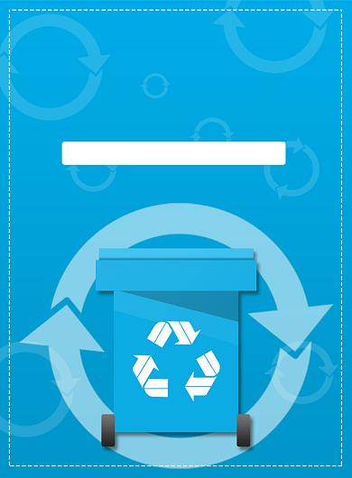 蓝色创意垃圾分类宣传印刷海报背景