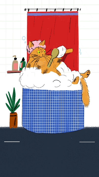 创意手绘卡通立夏海报背景