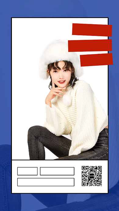 创意秋冬新品女装直播间促销手机海报背景