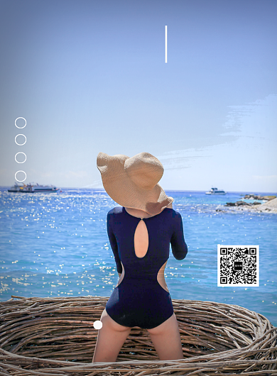 蓝色网红普吉岛海岛游促销优惠印刷海报背景