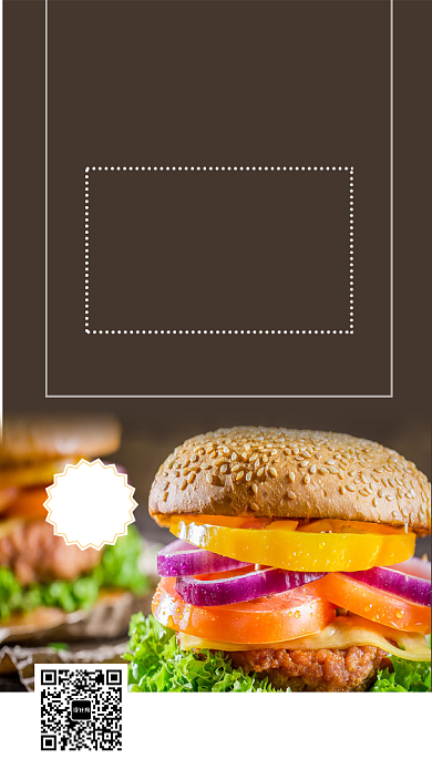 美味汉堡手机海报背景