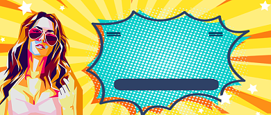 波普时尚服装潮服服饰宣传公众首页背景