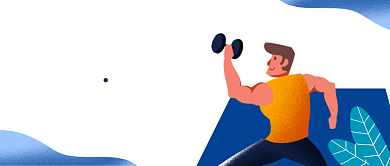 蓝色创意运动公众号首图背景