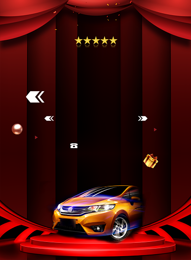 立体大气时尚汽车分期购广告印刷海报模板背景