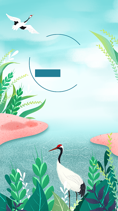 手绘白露二十四节气宣传海报背景