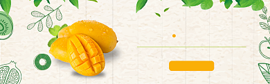 美食水果芒果清新banner背景