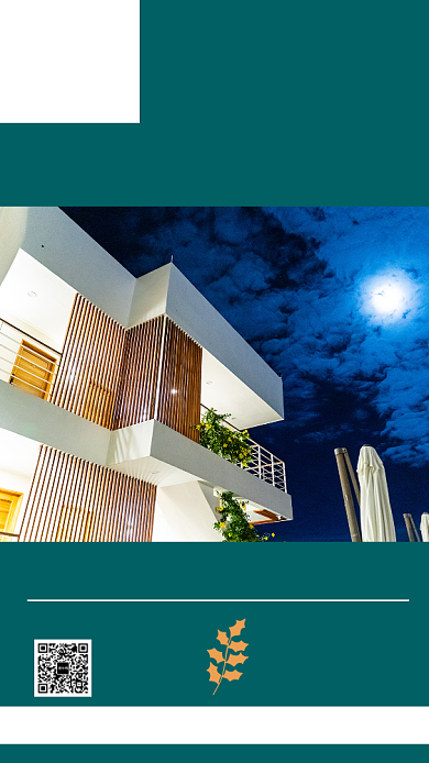 质感简约民宿酒店秋季特价优惠促销海报背景