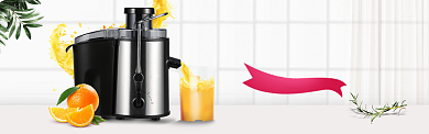 家电多功能榨汁机小清新淘宝banner背景