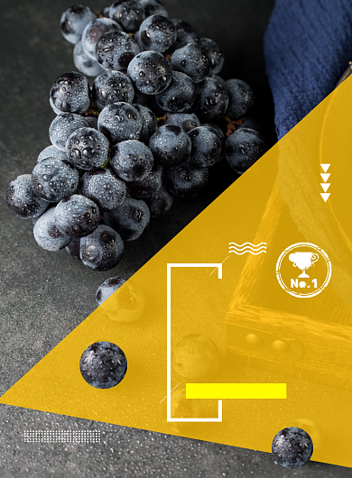 时令水果葡萄上市印刷海报背景