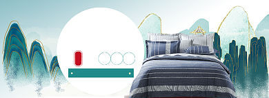 床大促海报banner背景