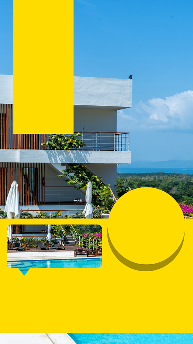 清新质感民宿客栈促销优惠特价海报背景