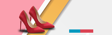 女鞋大促简约大气海报banner背景