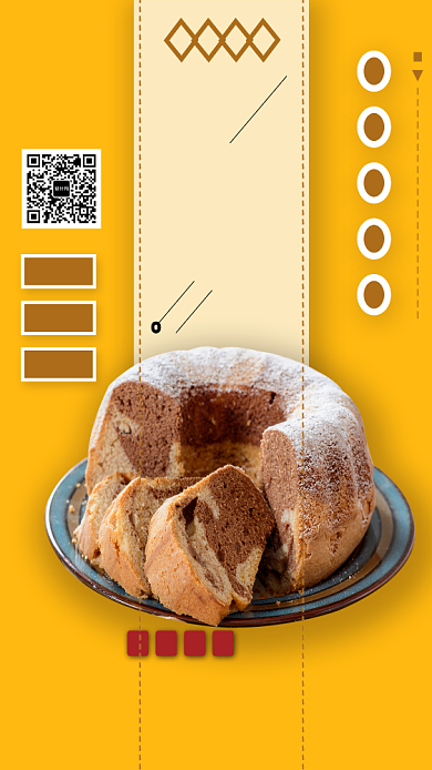 美味法式面包促销海报背景